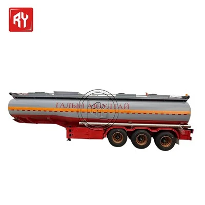 Ruiyuan semi - släpvagnstransport av olja/bränsle/diesel/bensin/råolja/vatten/mjölk